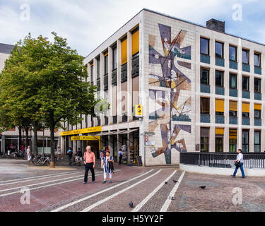 Darmstadt, Hessen, Deutschland. Gebäude des Regionalbüros & Deutsche Postamt & Finance Center am Luisenplatz Stockfoto