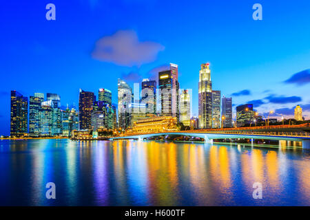 Skyline von Singapur. Stockfoto