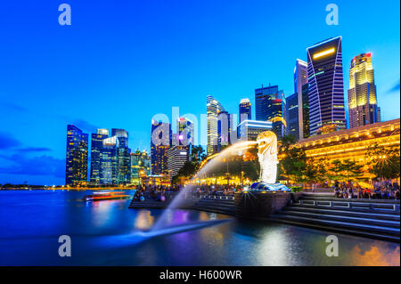 Skyline von Singapur. Stockfoto