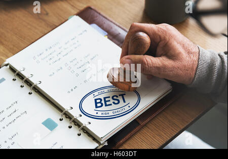 Best Choice Award Beste gewinnen Erfüllung Konzept Stockfoto