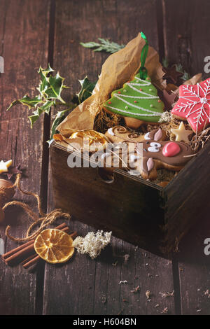 Weihnachten Handarbeit gemustert Pfefferkuchen Stockfoto
