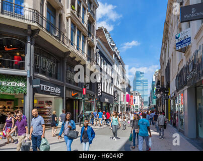 Brüssel, Belgien, Einkaufsstraße, Fußgängerzone, Geschäfte, shopping ...