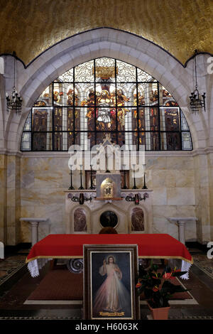 Das Innere der Kapelle der Geißelung auf dem Gelände des Klosters der Geißelung die 2. Station des Kreuzes befindet sich in der Via Dolorosa Straße in der Altstadt von Jerusalem Israel Stockfoto