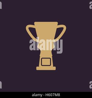 Die Trophäe Pokal-Symbol. Champion-Symbol. Wohnung Stock Vektor