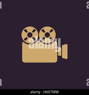 Das Video Kamera-Symbol. Camcorder-Symbol. Wohnung Stock Vektor
