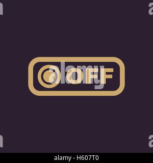 Die off-Button-Symbol. Aus Schalter Symbol. Wohnung Stock Vektor