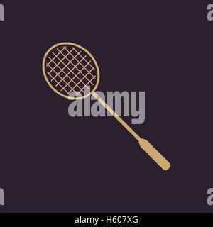 Das Badminton-Symbol. Spiel-Symbol. Wohnung Stock Vektor