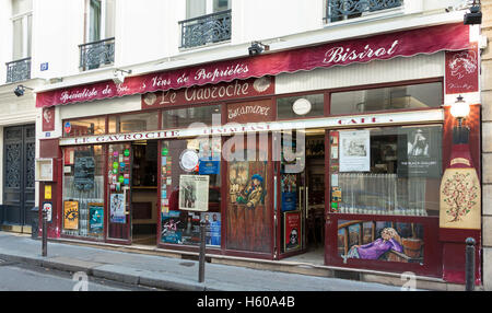 Paris, Frankreich-Oktober 15, 2016: Das traditionelle französische Bistrot Le Gavroche Nähe Börse von Paris, Frankreich. Stockfoto