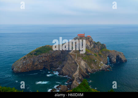 San Juan de Gatzelugatxe Blick Stockfoto