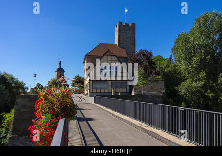Grafenburg Schloss und Rathaus von Lauffen am Neckar, Baden-Württemberg, Deutschland. Stockfoto