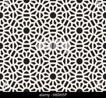 Vektor nahtlose Black And White Lace Blumenmuster Stock Vektor