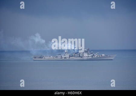 Zerstörer Kriegsschiff der indischen Marine Stockfoto