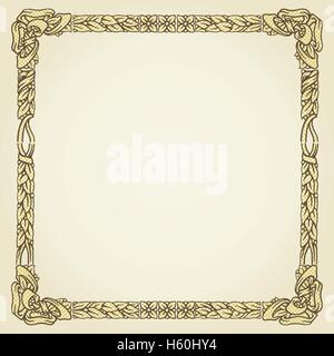 Vintage gold typografische Blumenrahmen Stock Vektor