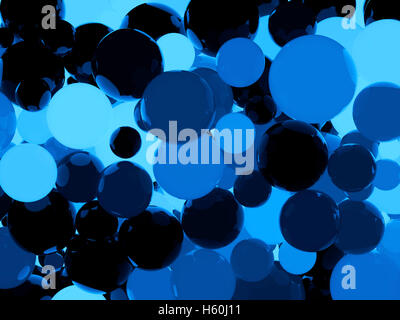 Glänzende blaue Kugel 3d abstrakten Hintergrund. Stockfoto