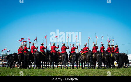 Gruppe von RCMP Mounties während einer Zeremonie, musikalische Fahrt Stockfoto