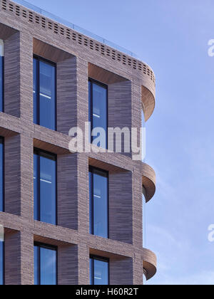 Höhe, abstrakt. Turnmill Gebäude, London, Vereinigtes Königreich. Architekt: Piercy & Unternehmen, 2015. Stockfoto