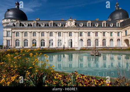 Schloss von Valencay im Loire-Tal, Indre, Centre, Frankreich. Berühmt für seine Geschichte. Seit über dreißig Jahren war es im Besitz von th Stockfoto