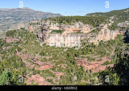 Felsige Landschaft rund um Siurana in Katalonien, Spanien Stockfoto