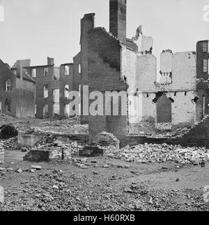 Verbrannten Distrikt, Richmond, Virginia, April 1865 Stockfoto