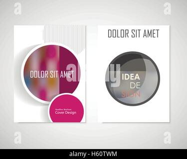 Schmutzige Kreise mit Text auf Broschüre für Ihre Ideen. Präsentation, Cover Buch oder Jahresbericht Stock Vektor