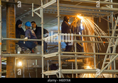 Werft-Industrie, Ferrol, La Coruña Provinz, Region Galicien, Spanien, Europa Stockfoto