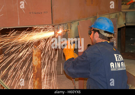 Werft-Industrie, Ferrol, La Coruña Provinz, Region Galicien, Spanien, Europa Stockfoto