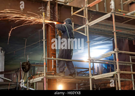 Werft-Industrie, Ferrol, La Coruña Provinz, Region Galicien, Spanien, Europa Stockfoto