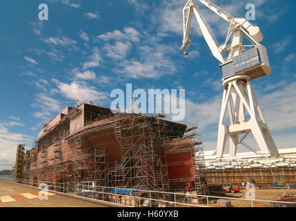 Werft-Industrie, Ferrol, La Coruña Provinz, Region Galicien, Spanien, Europa Stockfoto