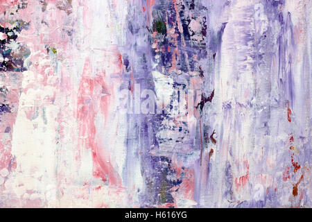 Einfache Leinwand ist kein Name abstrakte farbige Flecken und Linien von Acrylfarbe geerdet. Stockfoto