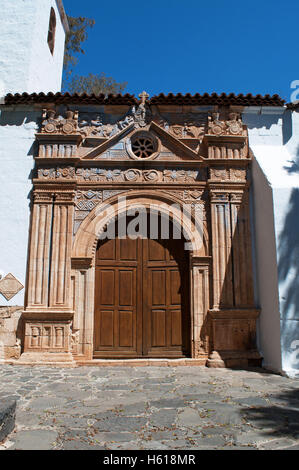 Fuerteventura: Details der Kirche Nuestra Señora De La Regla in Pajara Stockfoto