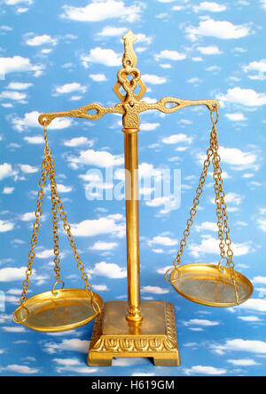 Symbolisch für himmlische Gerechtigkeit, jüngstes Gericht Stockfoto