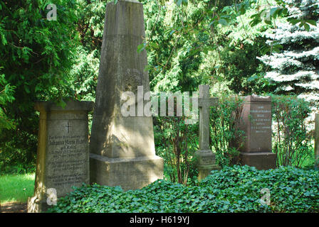 Gräber von Georg Wilhelm Friedrich Hegel Und Johann Gottlieb Fichte mit Frauen Dorotheendtaedtischer Friedhof Berlin-Mitte Stockfoto