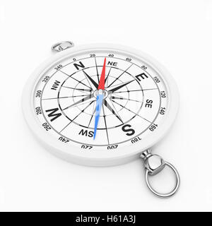 Weiße Kompass 3d Render Stockfoto