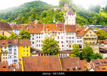 Altstadt Baden in der Schweiz Stockfoto