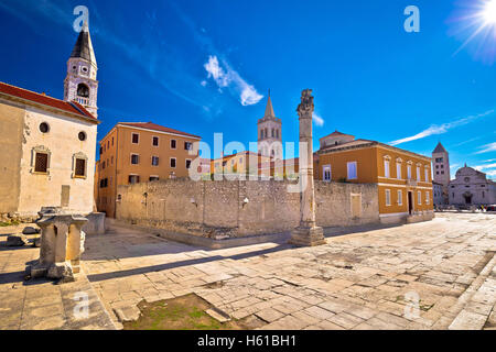 Anzeigen möchten alte Wahrzeichen der Stadt Zadar, Dalmatien, Kroatien Stockfoto