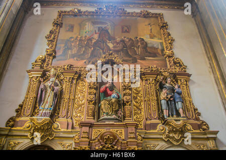 Eines der wichtigsten historischen Gebäude in der Gemeinde ist die Pfarrkirche San Juan Bautista, gebaut zwischen 1520 und 1552, ich Stockfoto