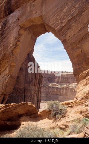 Fenster auf den wichtigsten Canyon North Rim, Canyon de Chelly National Monument, Arizona Stockfoto