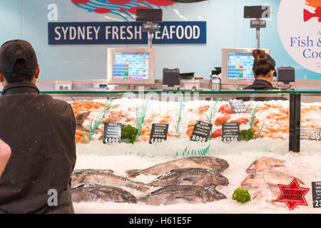 Sydney-Fischhändler-Store in Manly Beach, Sydney, Australien Stockfoto