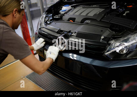 Golf PKW-Produktion, VW-Werk in Wolfsburg, Niedersachsen Stockfoto