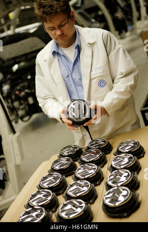 Golf PKW-Produktion, VW-Werk in Wolfsburg, Niedersachsen Stockfoto