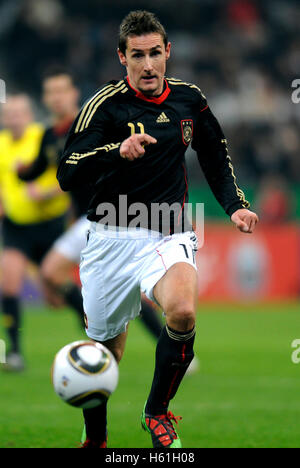 Miroslav Klose, Fußballspiel Deutschland vs. Argentinien 0:1 in der Allianz-Arena, München, Bayern Stockfoto