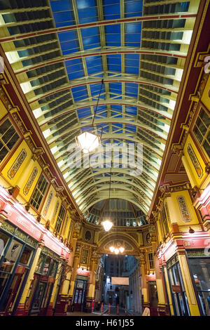 Bild perfekte Leadenhall Market Viertel in London Stockfoto