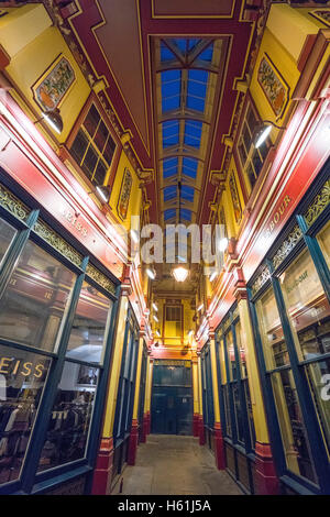 Bild perfekte Leadenhall Market Viertel in London Stockfoto