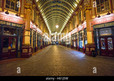 Bild perfekte Leadenhall Market Viertel in London Stockfoto