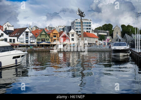 Stavanger, Norwegen - Juli 2016: Die inneren Hafenbereich Stockfoto