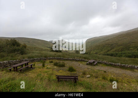 Picknick-Bereich über Glengesh Pass, County Donegal, Irland Stockfoto