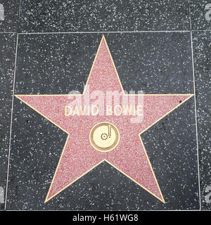 David Bowie-Start in den Walk of Fame Stockfoto