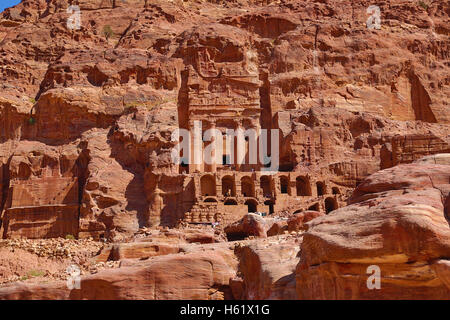 Die Urn-Grab der Königsgräber in die Felsenstadt Petra, Jordanien Stockfoto