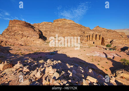 Das Kloster, Ad-Deir, in die Felsenstadt Petra, Jordanien Stockfoto