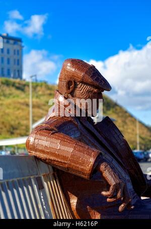 Von Ray Lonsdale Fred Gilroy-Statue. Scarborough North Yorkshire England UK Stockfoto